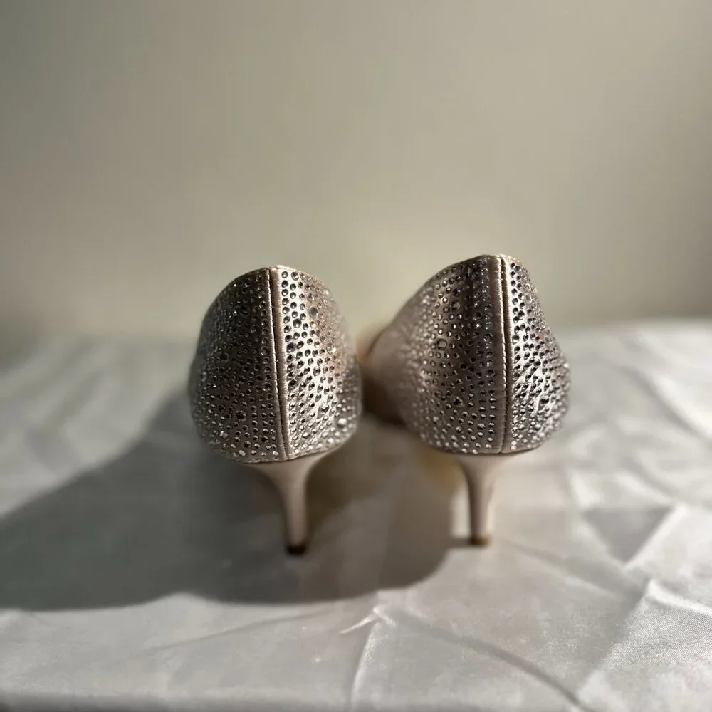 Jewel by Badgley Mischka Crystal Pointed Toe Heels - Picture 8 of 10